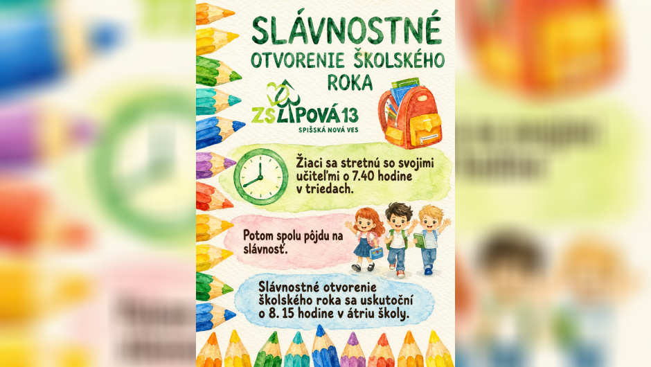 Slávnostné otvorenie školského roka 2026/2027